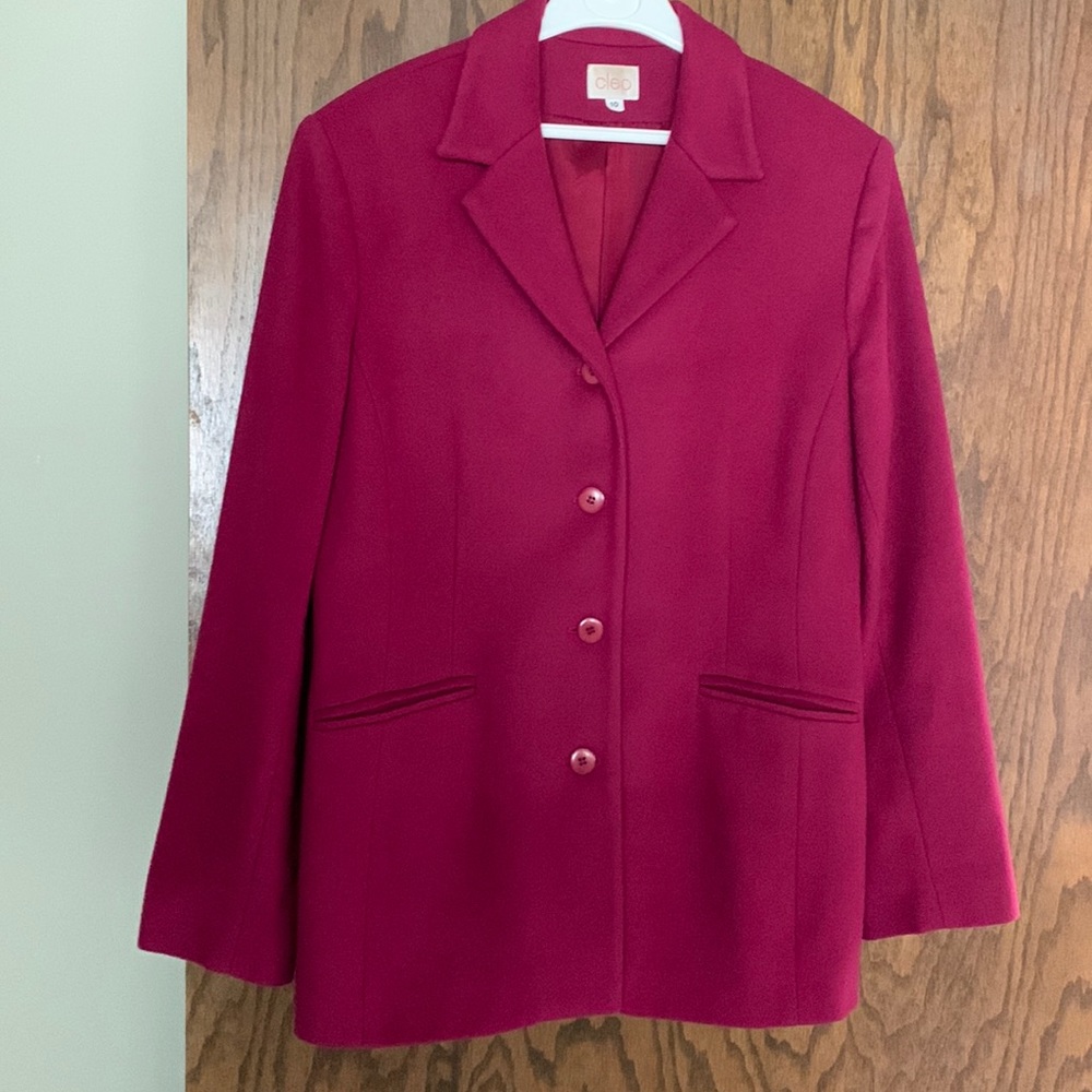 REDUCED🔥🔥🔥NWOT LADIES 10 CLEO 4 button wool blend jacket bright rich pink